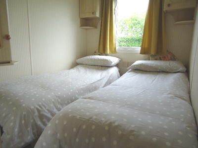 Olcote Farm Static Caravan Twin Bedroom